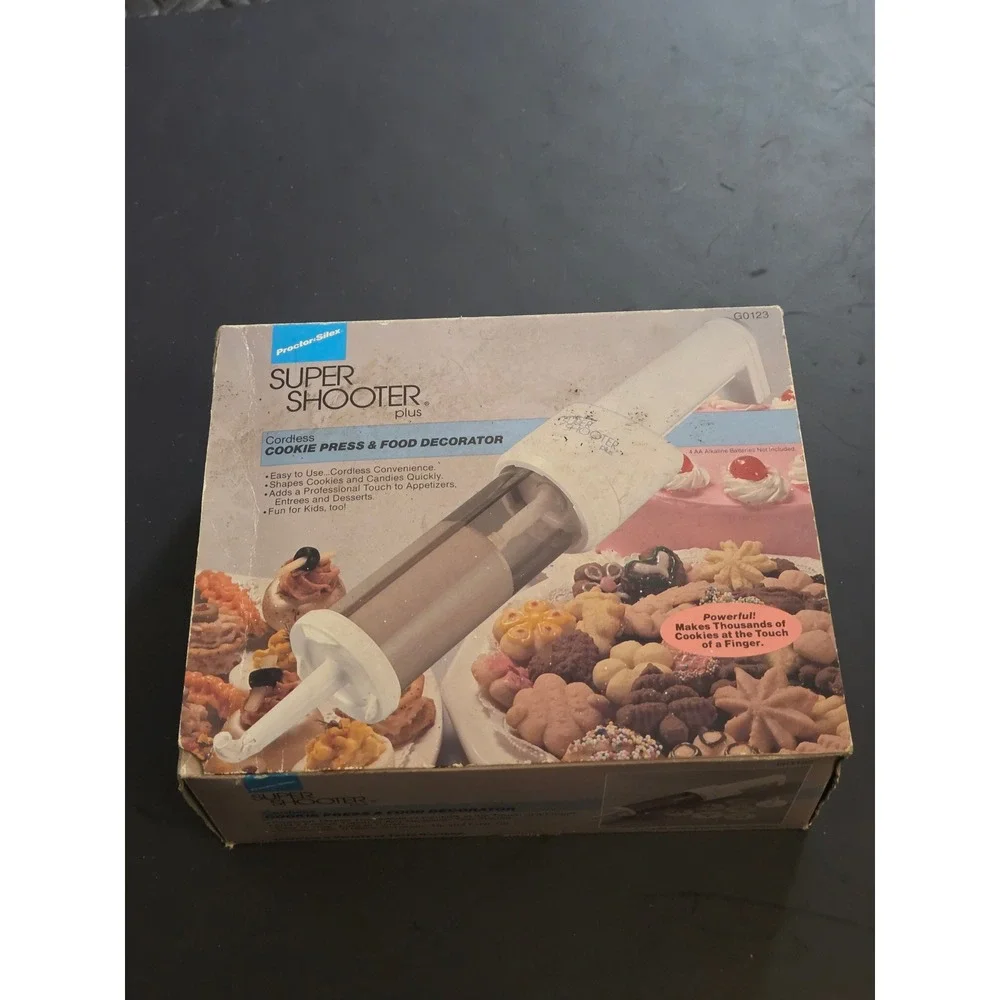 Vintage Proctor-Silex Super Shooter Plus Cordless Cookie Press w/‎ Box & Manual